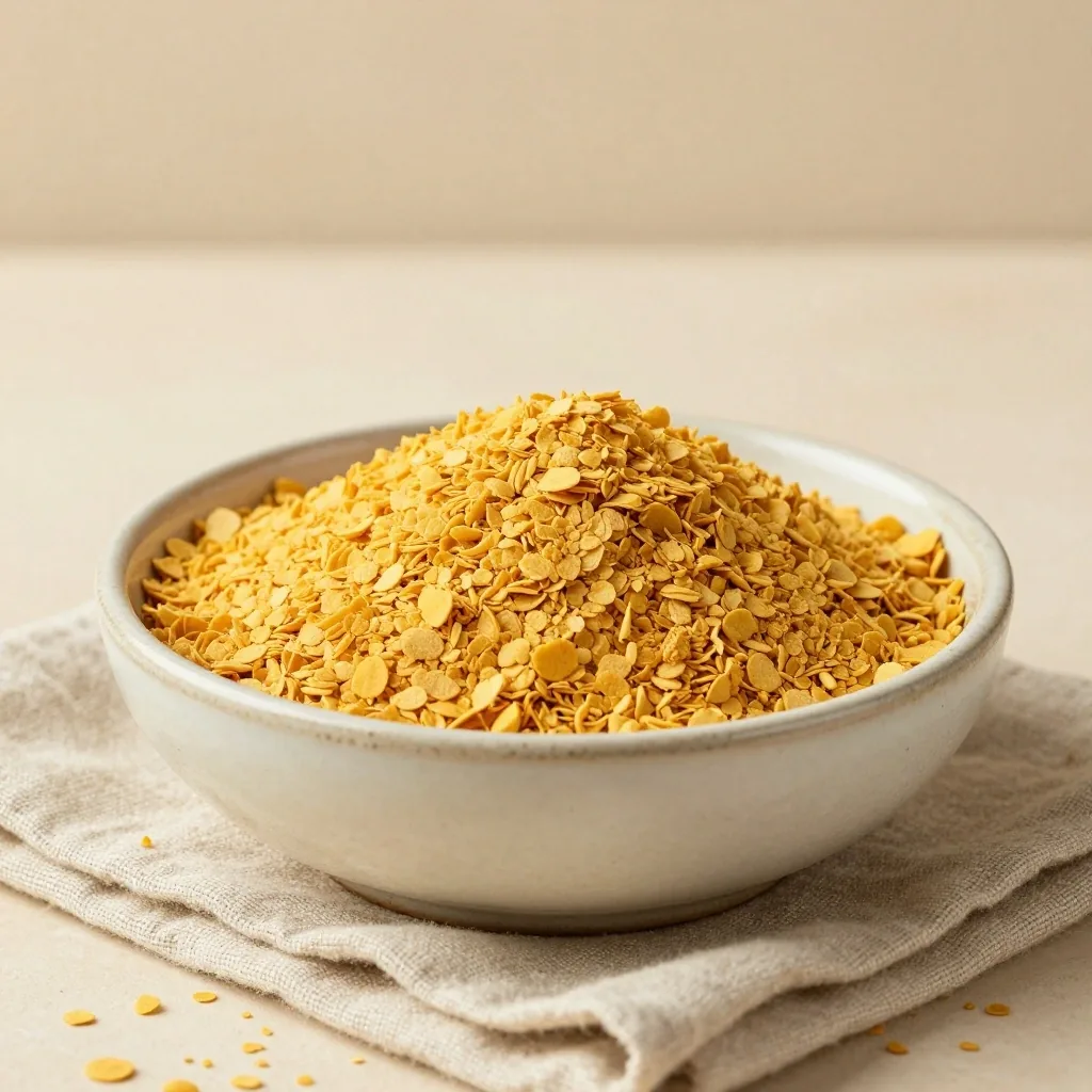 Nutritional yeast in a ceramic bowl