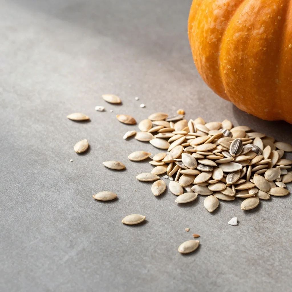 Seeds on a stone surface